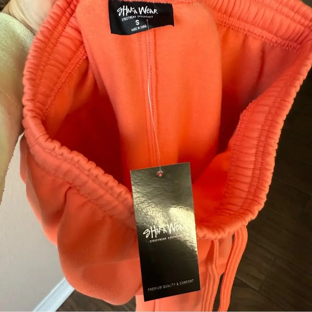 Shaka Wear NWT Peach Fleece Cargo Sweats Size Small